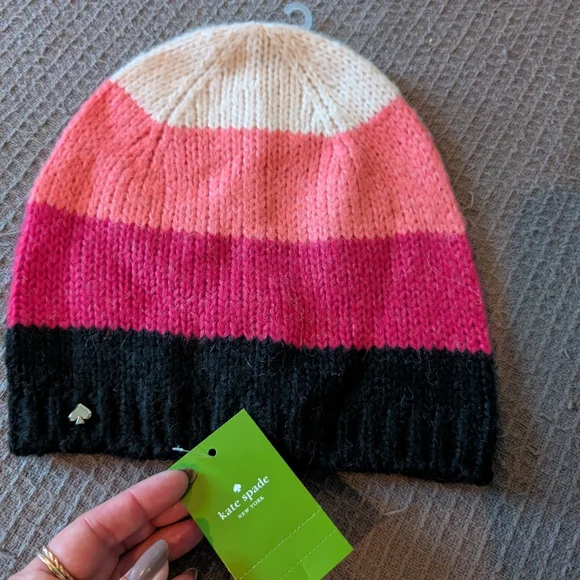 Nwt Kate Spade Colorblock Beanie 😍 - Picture 8 of 9